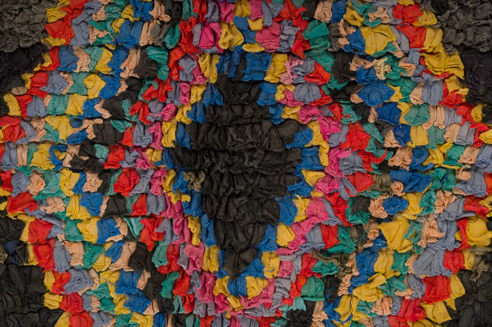 Marokkolainen Kilim matto Boucherouite 285 x 120 cm
