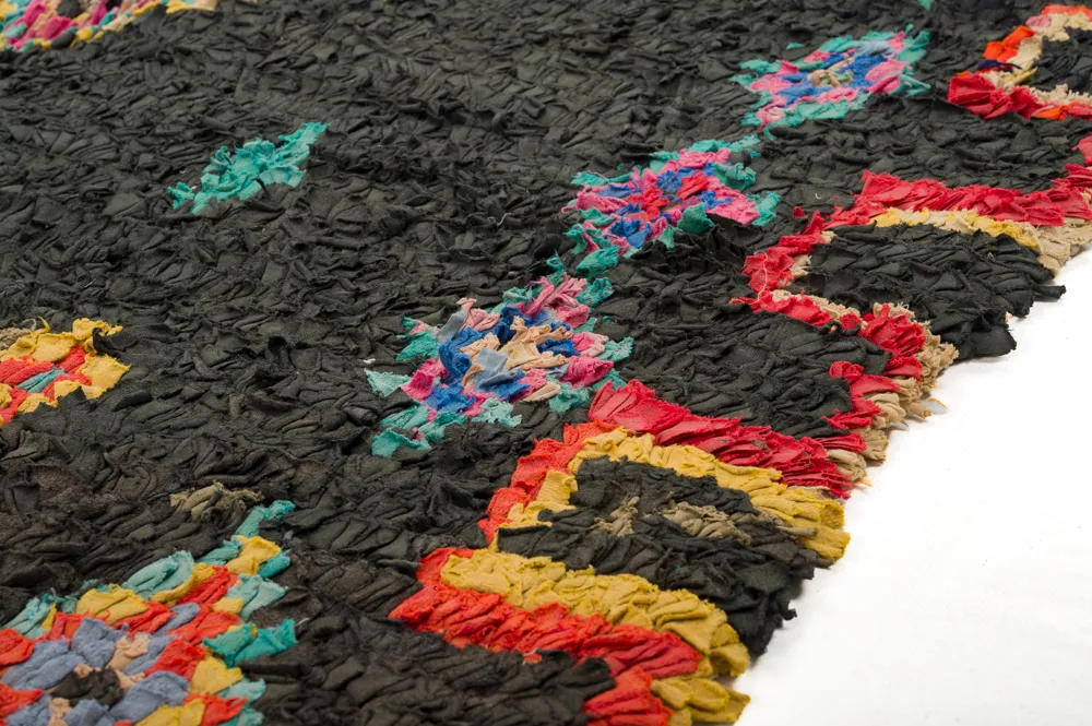Marokkolainen Kilim matto Boucherouite 285 x 120 cm