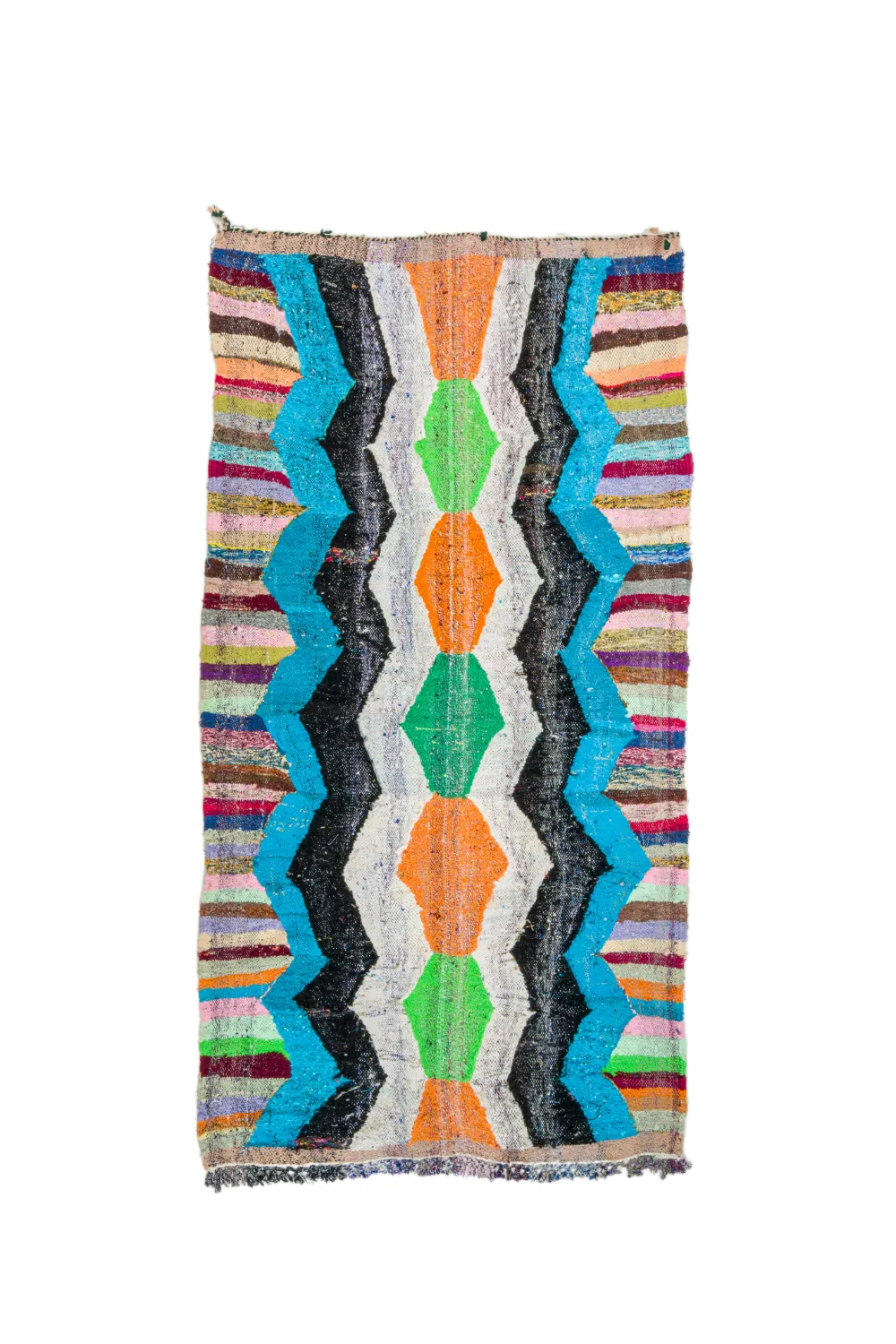 Marokkolainen Kilim matto Boucherouite 135 x 145 cm