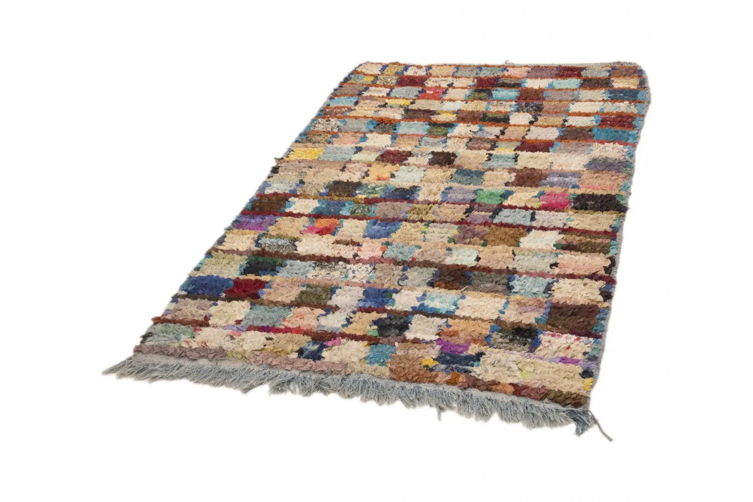 Marokkolainen Kilim matto Boucherouite 205 x 115 cm