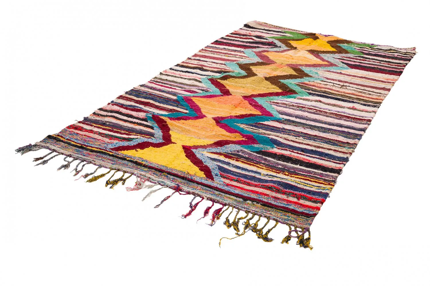 Marokkolainen Kilim matto Boucherouite 150 x 285 cm