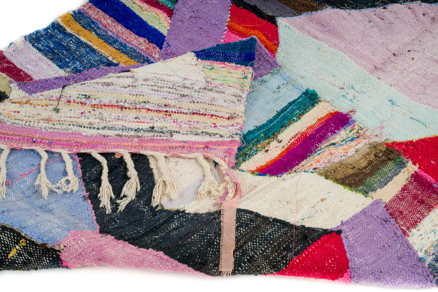 Marokkolainen Kilim matto Boucherouite 130 x 225 cm
