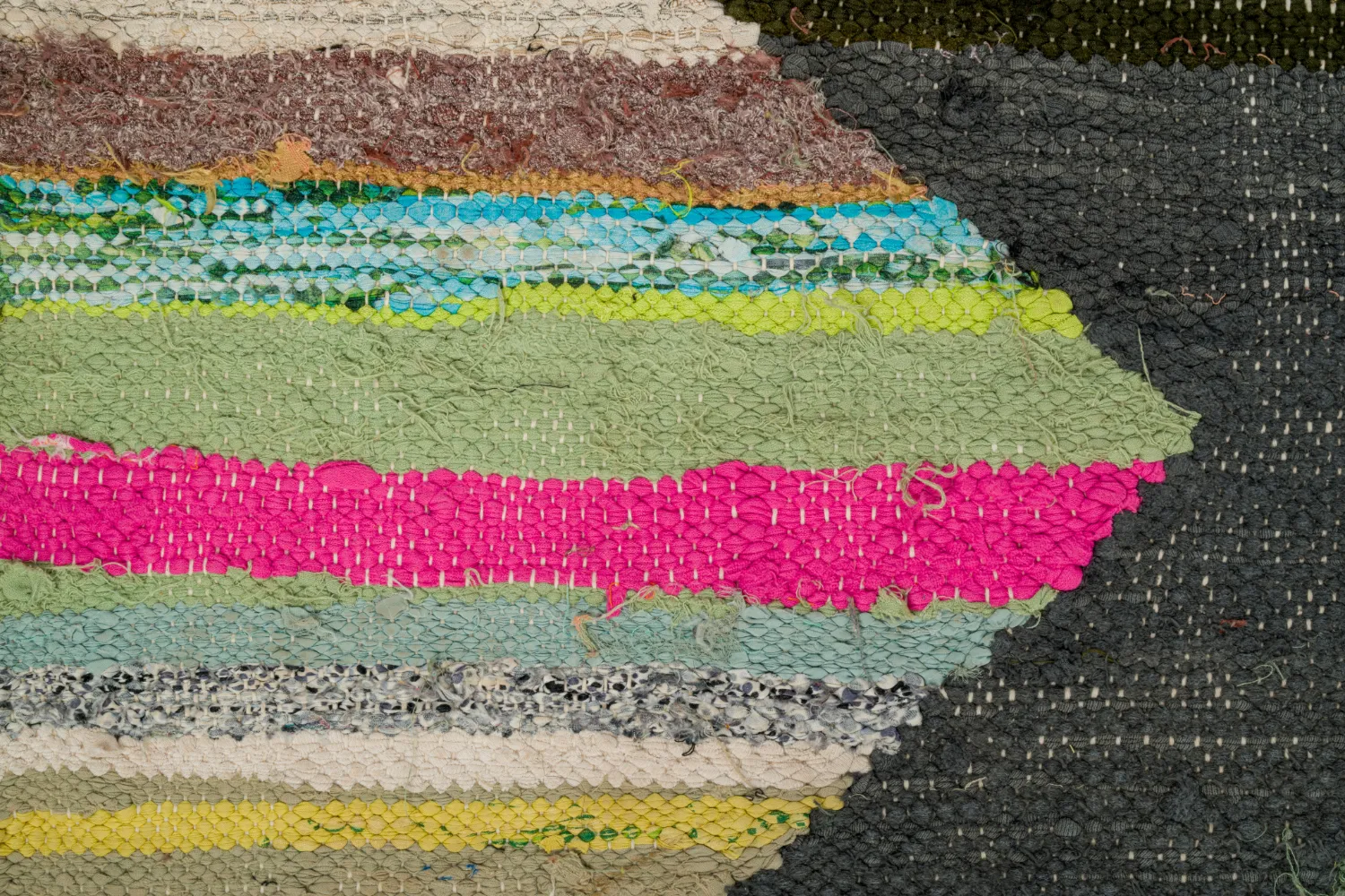 Marokkolainen Kilim matto Boucherouite 145 x 260 cm