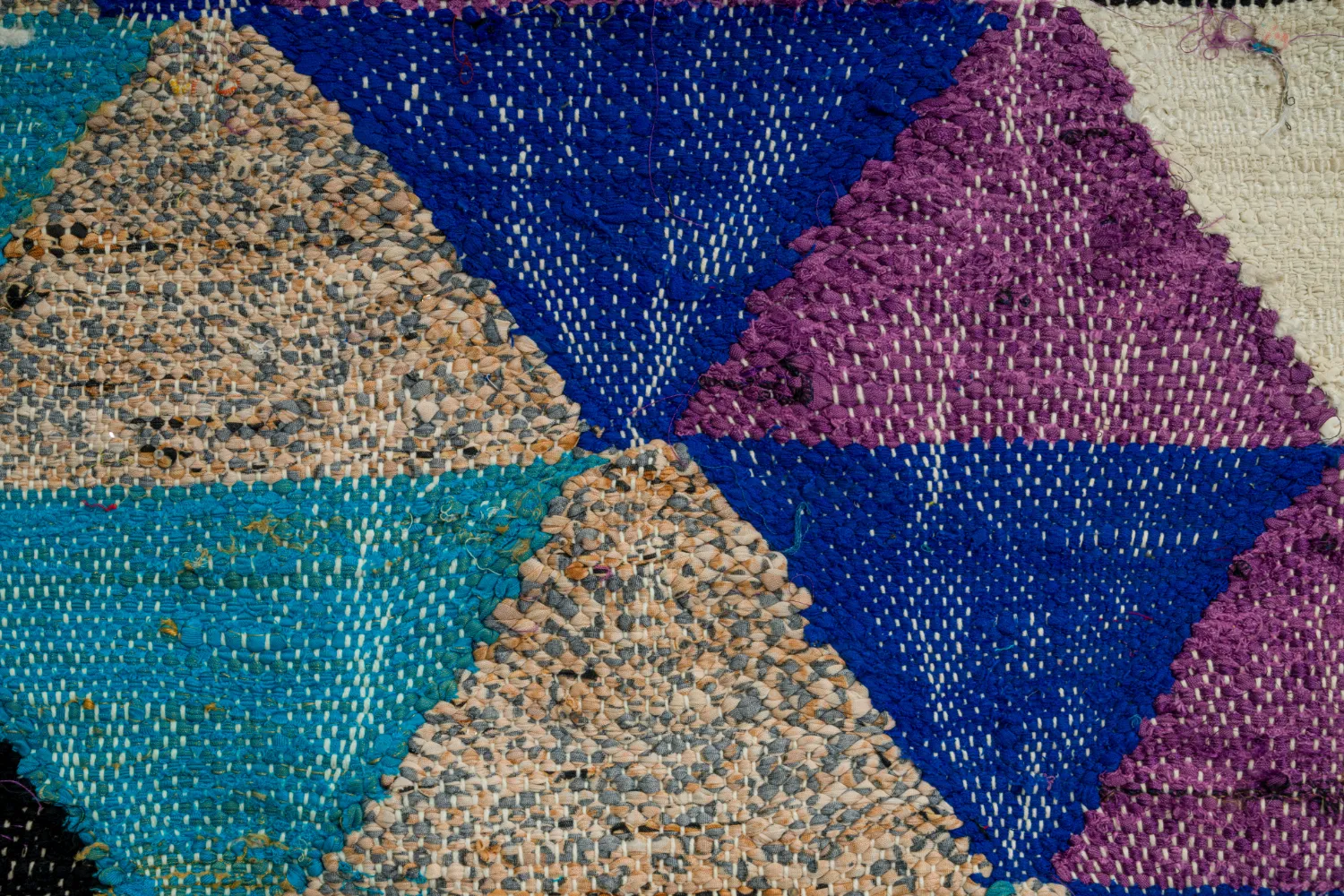 Marokkolainen Kilim matto Boucherouite 130 x 250 cm