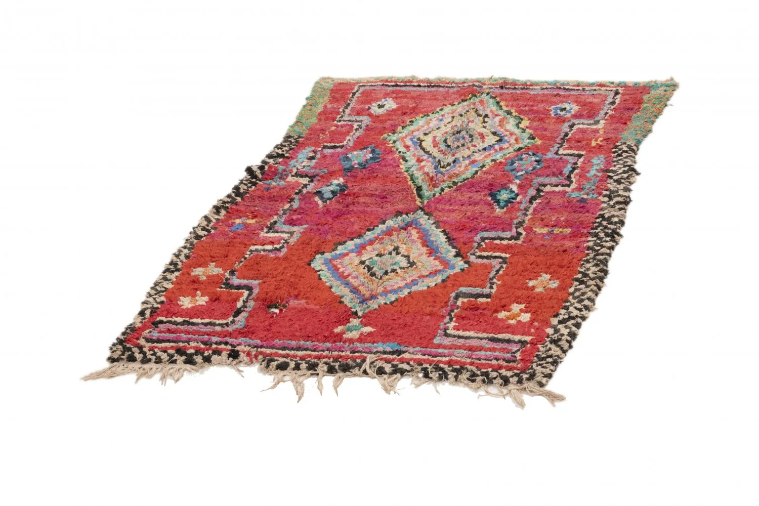 Marokkolainen Kilim matto Boucherouite 185 x 110 cm