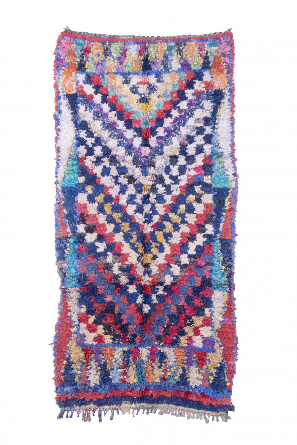 Marokkolainen Kilim matto Boucherouite 235 x 115 cm