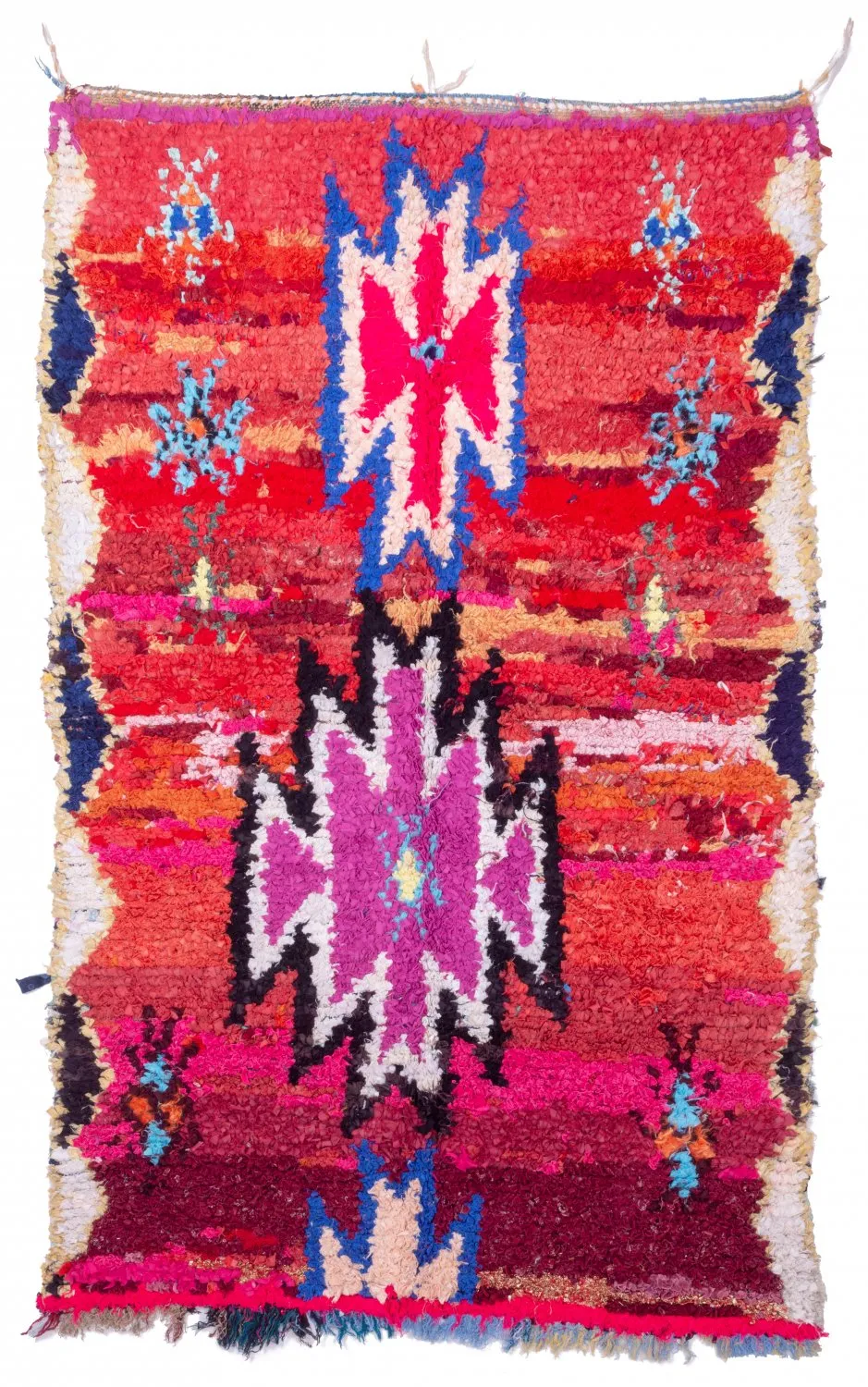 Marokkolainen Kilim matto Boucherouite 230 x 140 cm
