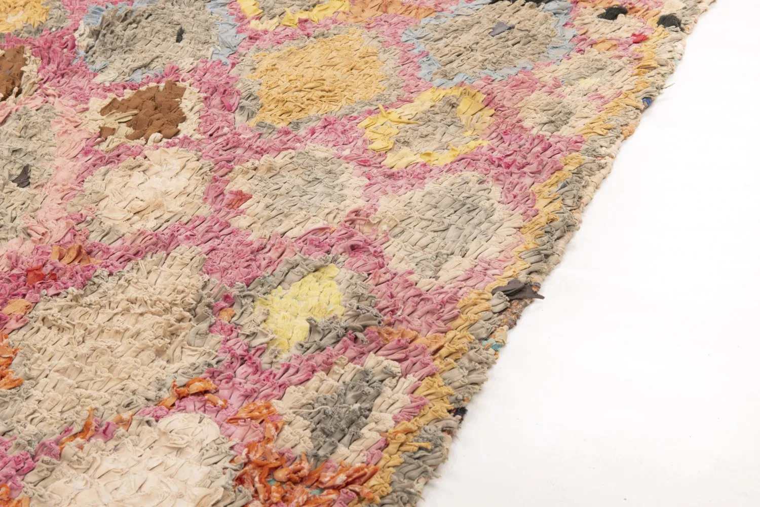 Marokkolainen Kilim matto Boucherouite 255 x 100 cm