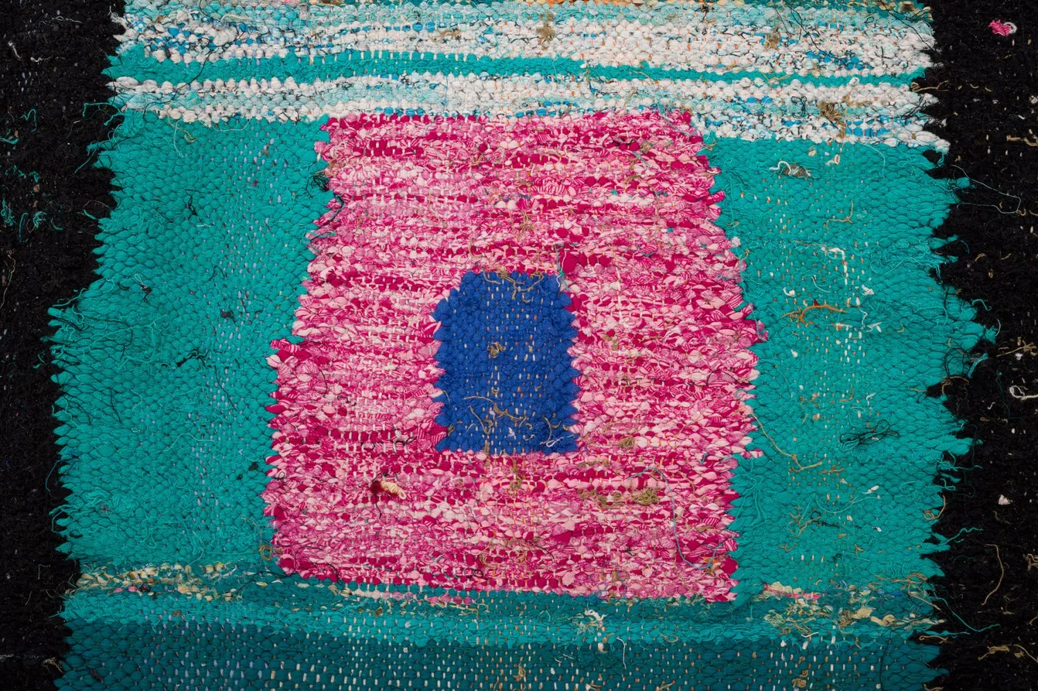 Marokkolainen Kilim matto Boucherouite 140 x 225 cm