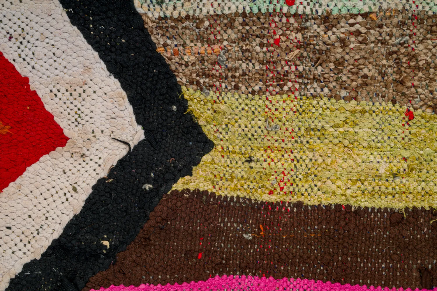 Marokkolainen Kilim matto Boucherouite 130 x 260 cm