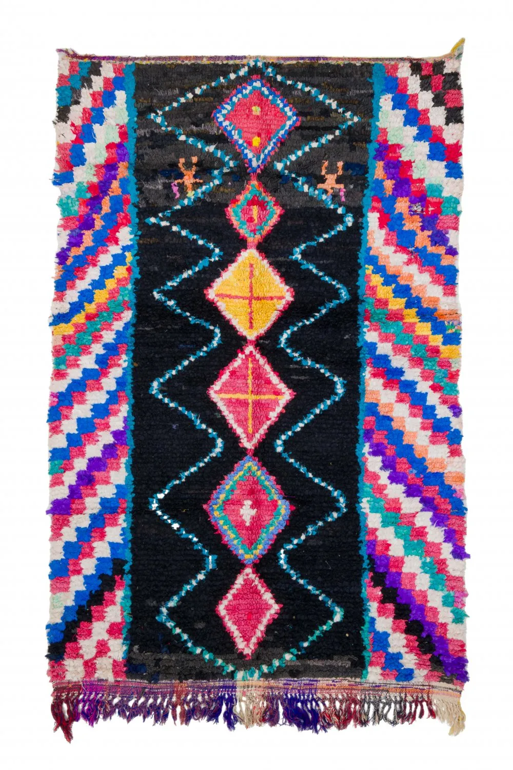 Marokkolainen Kilim matto Boucherouite 250 x 155 cm