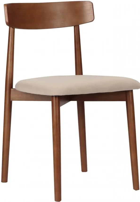 Tuoli - Ystad (pähkinä/beige) - 2 kpl