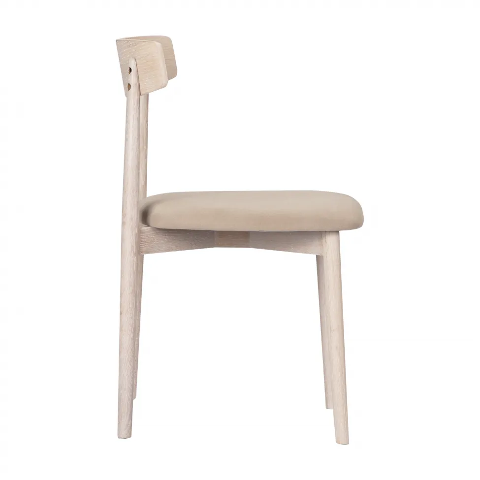 Tuoli - Ystad (valkoinen tammi/beige) - 2 kpl