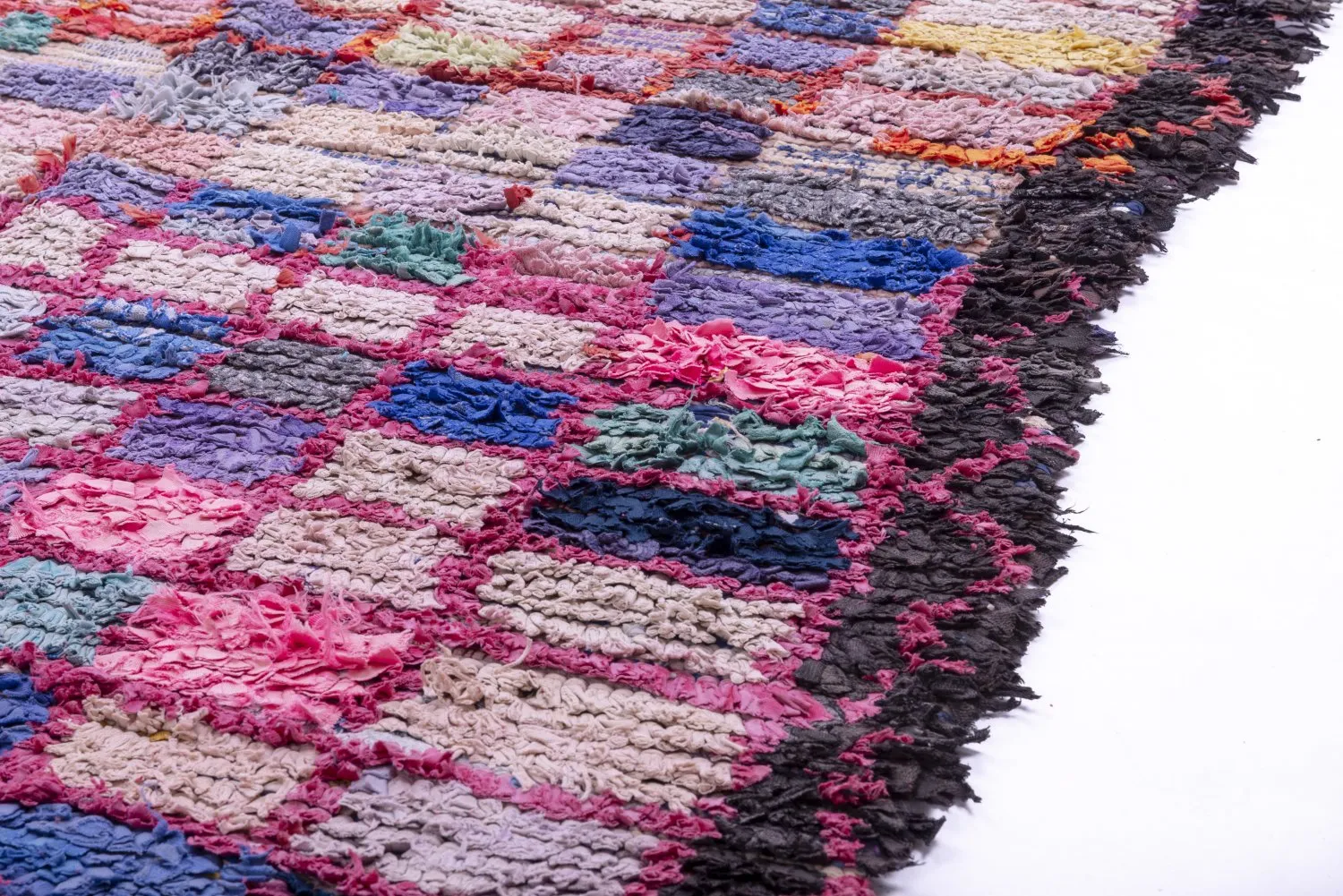 Marokkolainen Kilim matto Boucherouite 290 x 150 cm