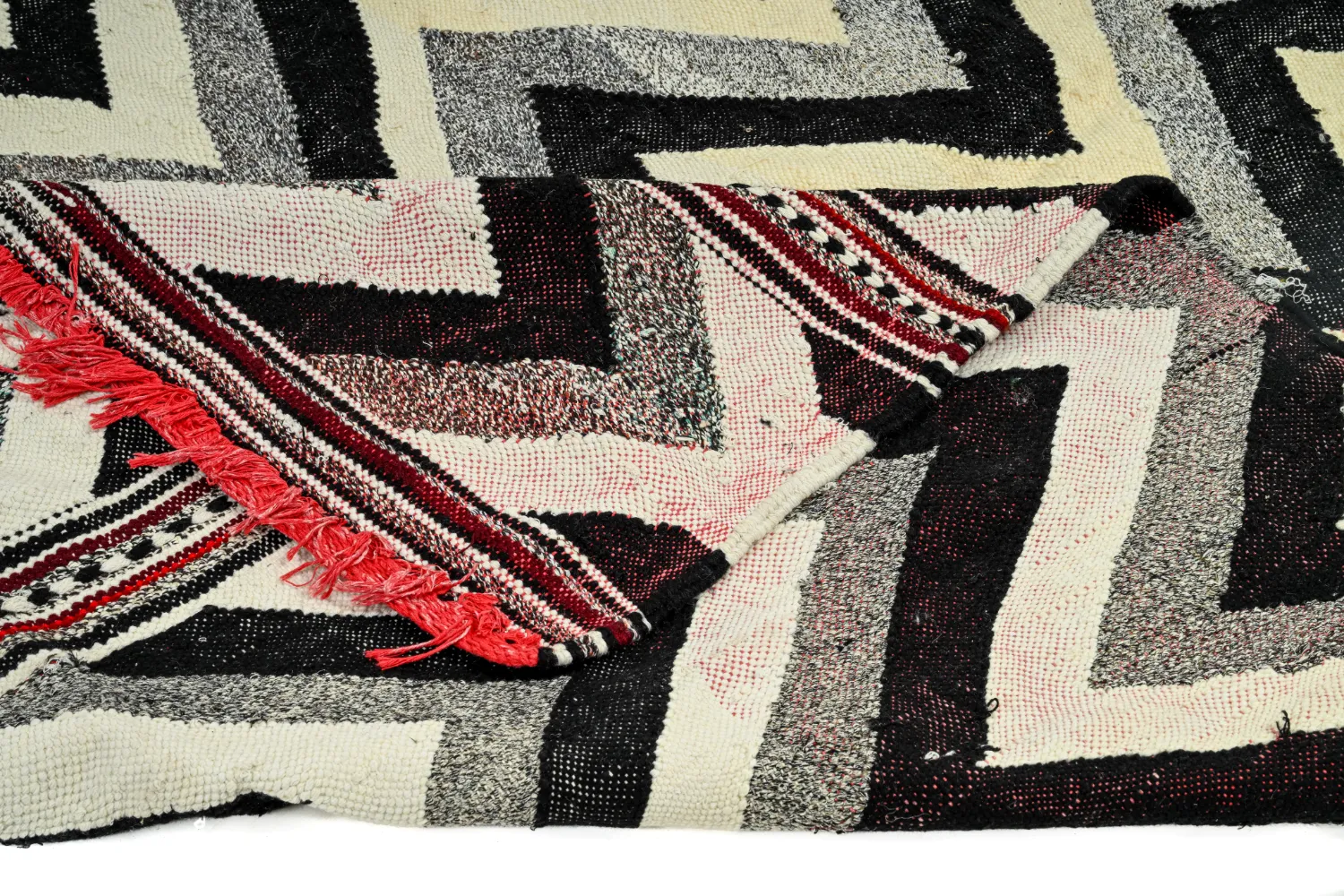 Marokkolainen Kilim matto Boucherouite 150 x 280 cm