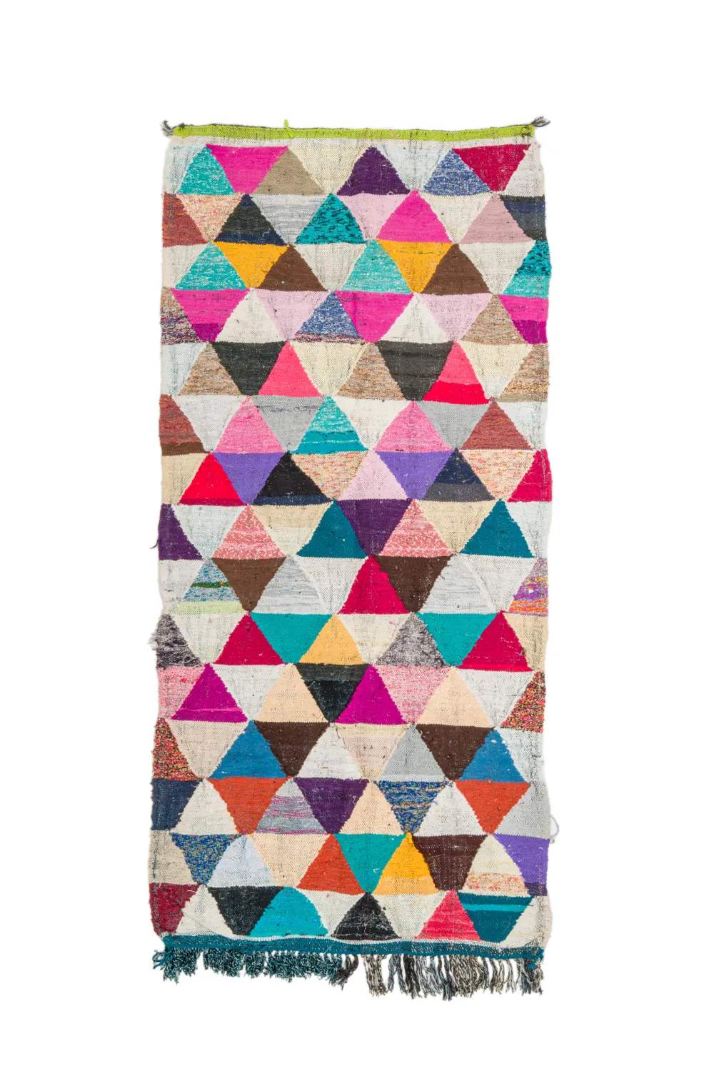 Marokkolainen Kilim matto Boucherouite 130 x 280 cm