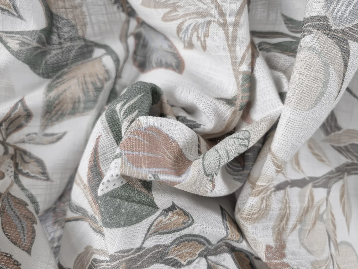 Verhot - Puuvillaverhot - Serena (harmaa/beige)