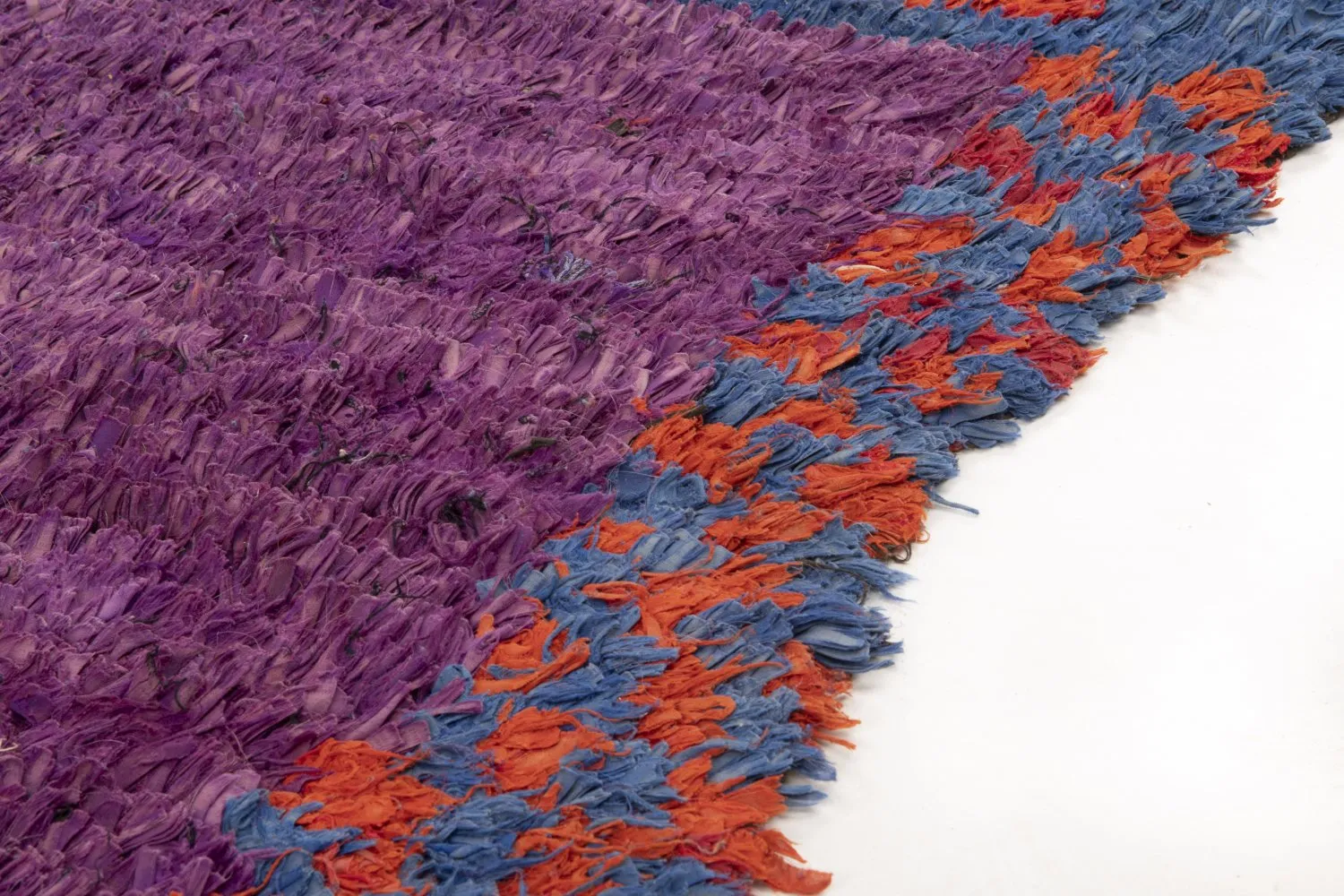 Marokkolainen Kilim matto Boucherouite 240 x 130 cm