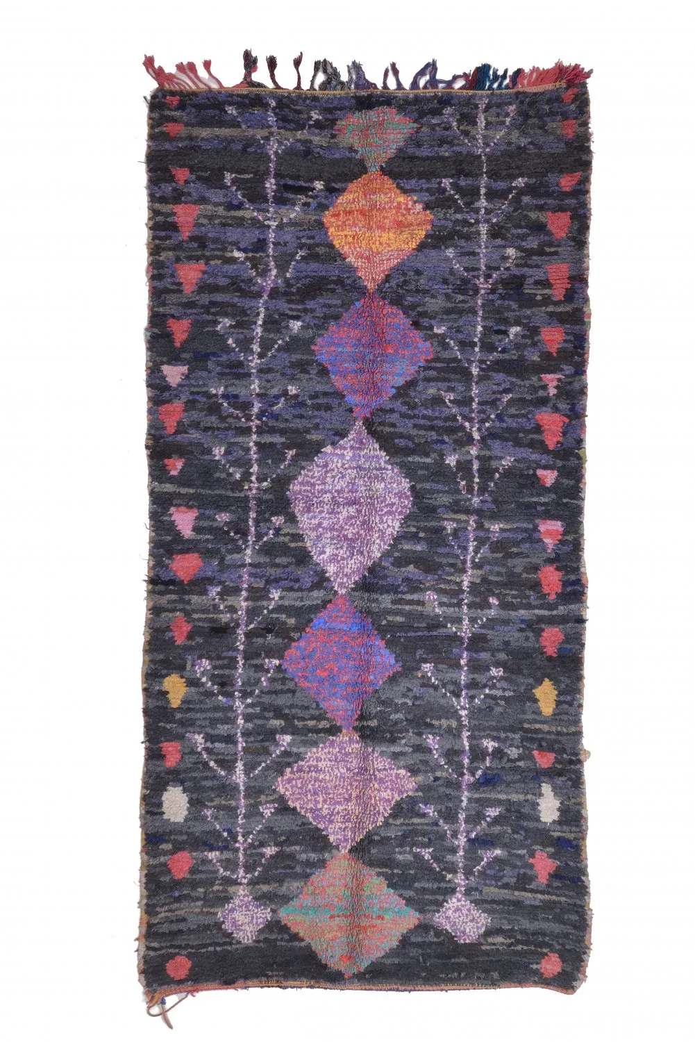 Marokkolainen Kilim matto Boucherouite 285 x 135 cm