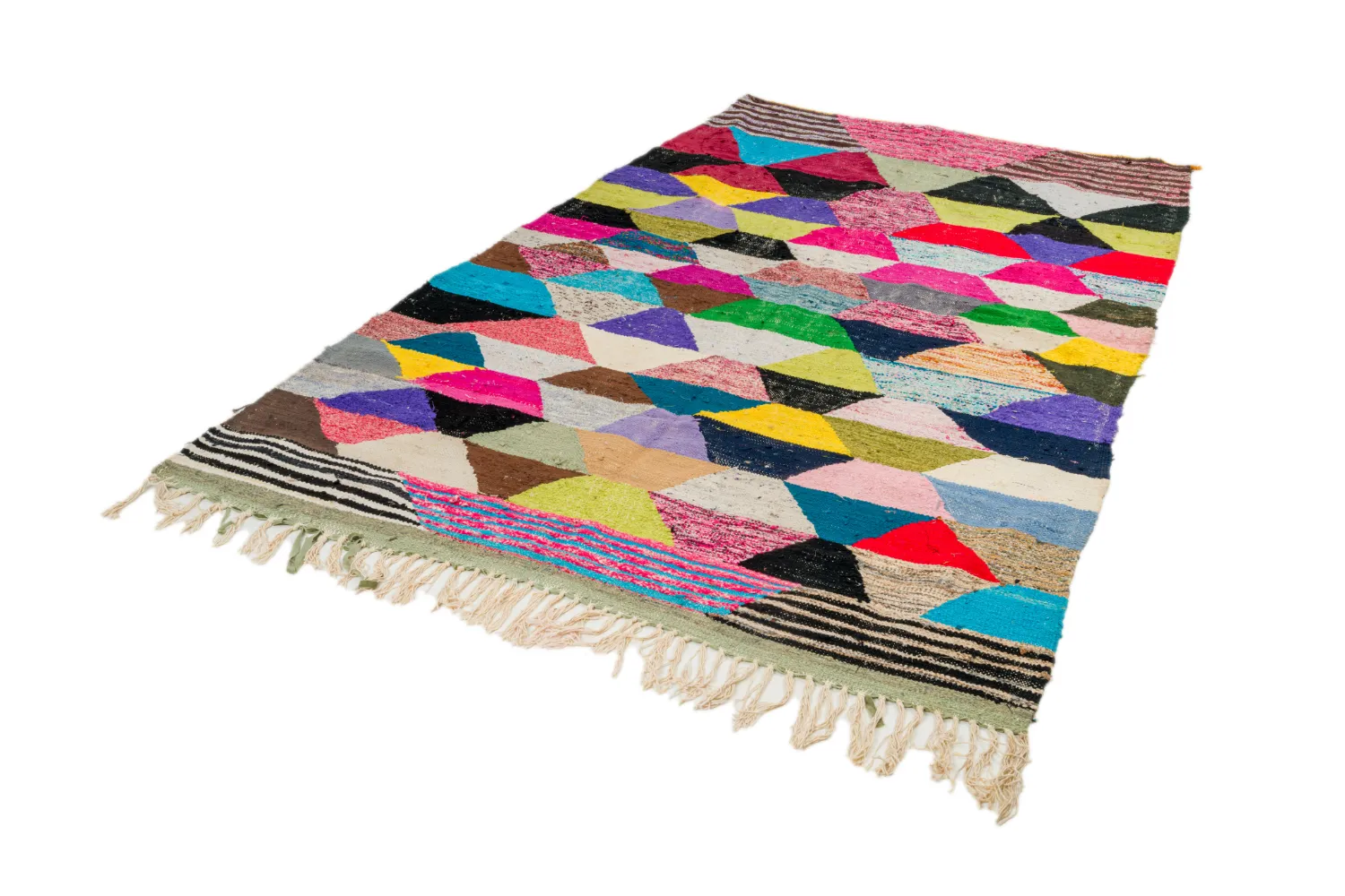 Marokkolainen Kilim matto Boucherouite 165 x 265 cm