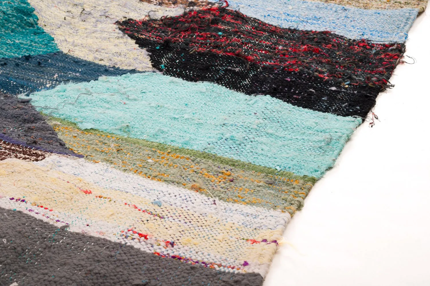 Marokkolainen Kilim matto Boucherouite 145 x 295 cm