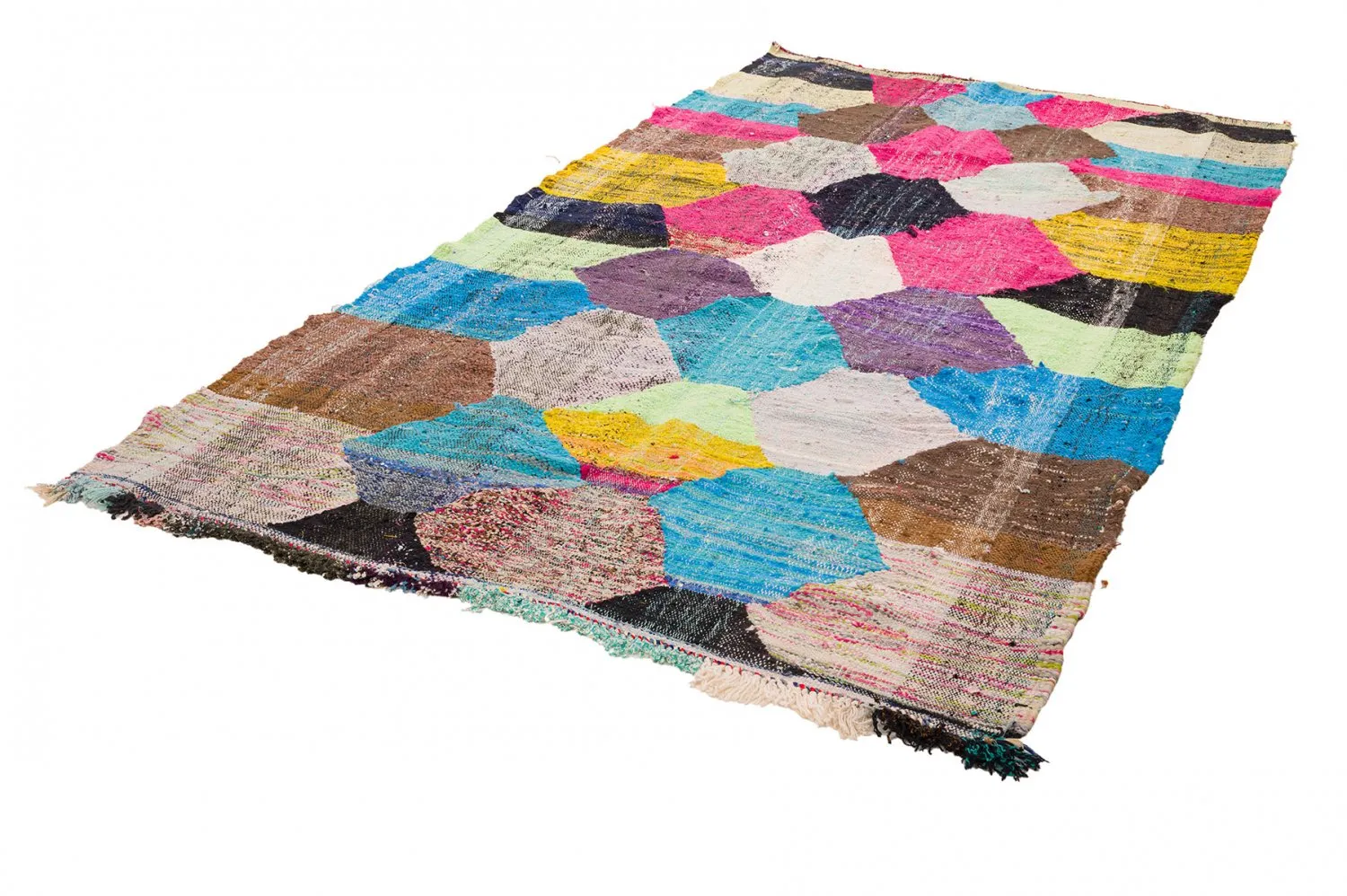 Marokkolainen Kilim matto Boucherouite 150 x 285 cm