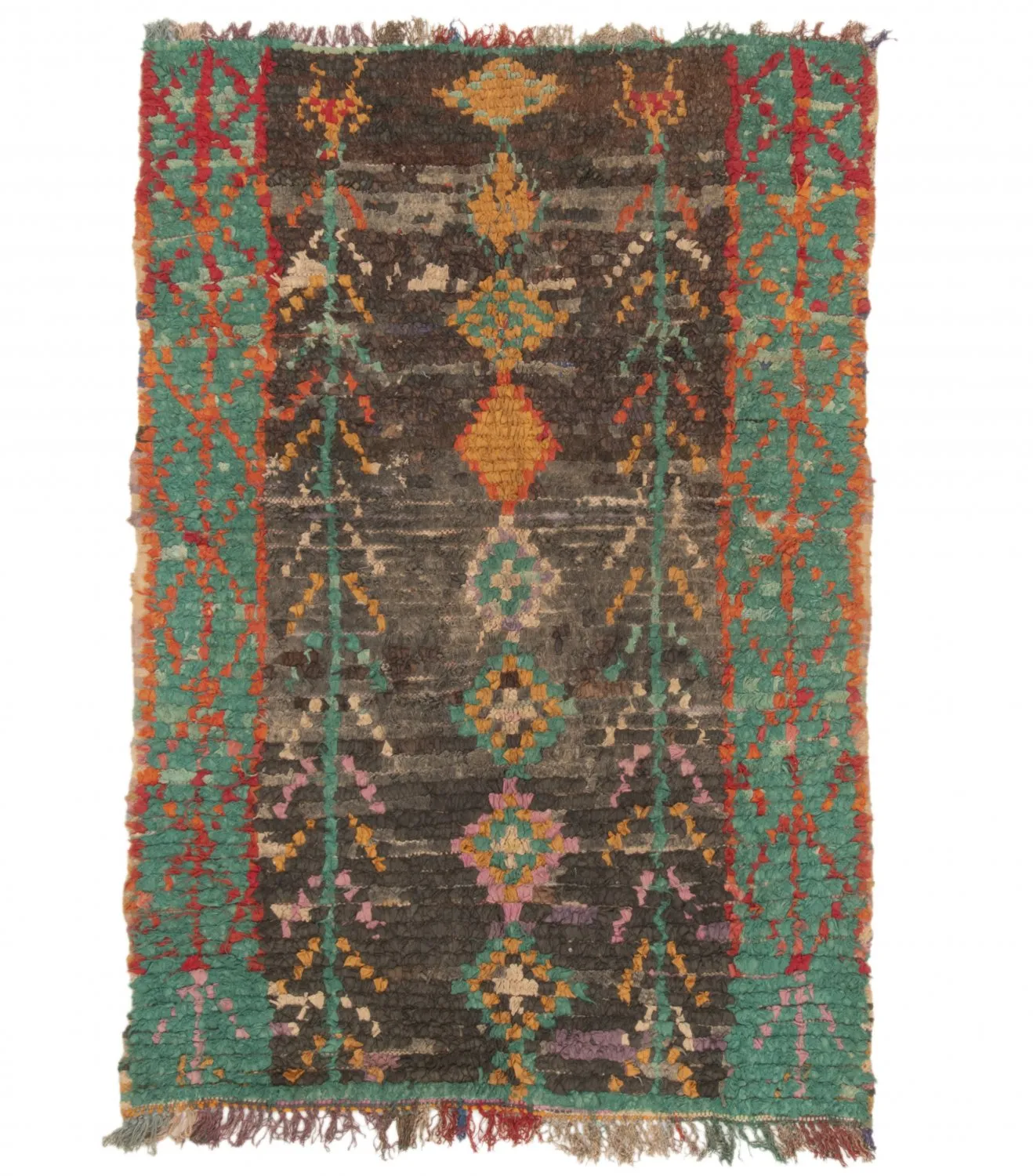 Marokkolainen Kilim matto Boucherouite 180 x 120 cm
