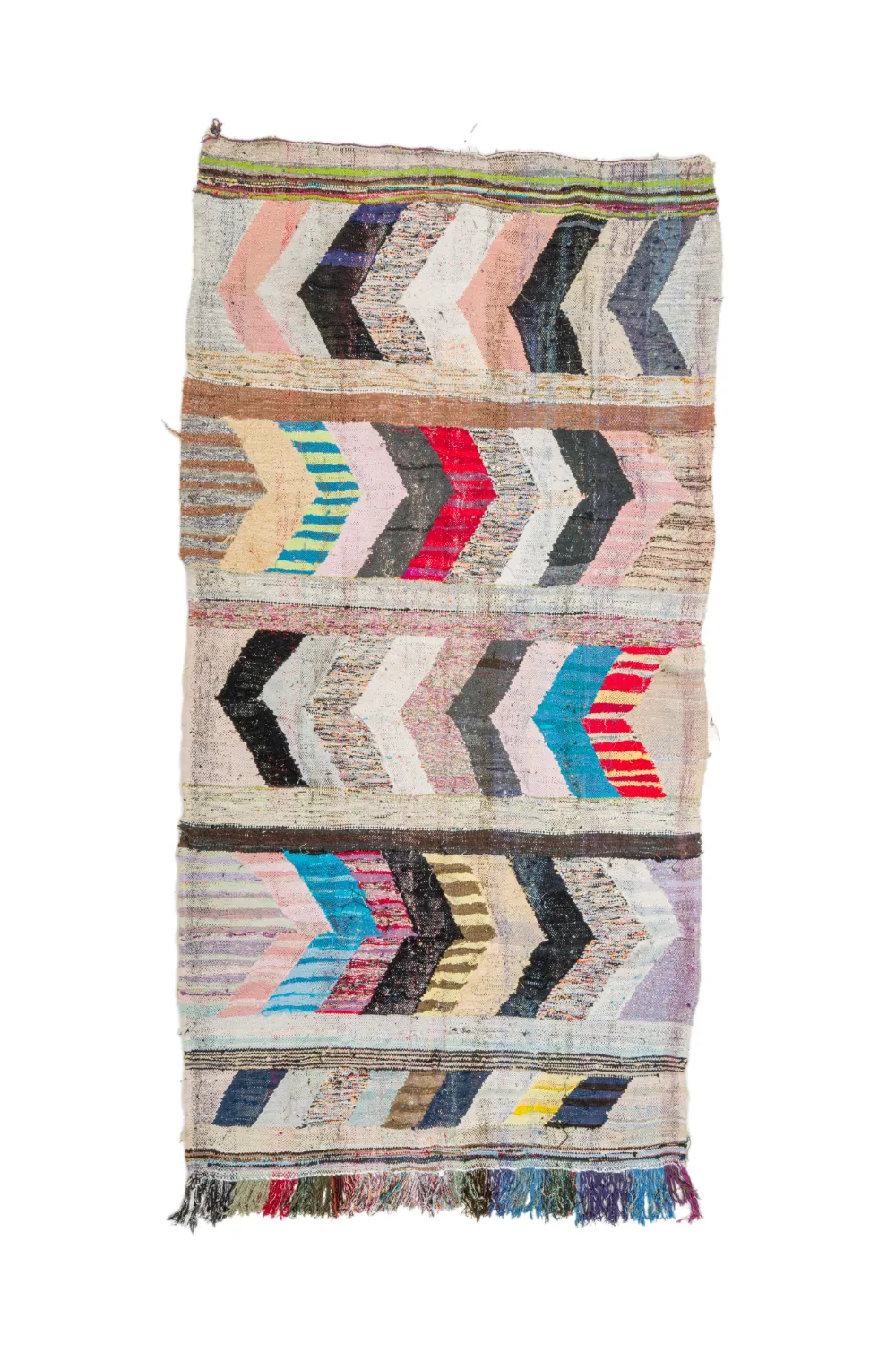 Marokkolainen Kilim matto Boucherouite 155 x 305 cm