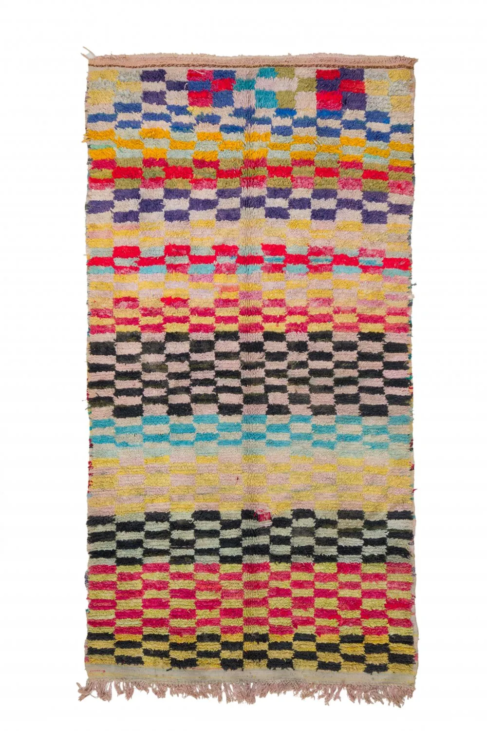 Marokkolainen Kilim matto Boucherouite 320 x 160 cm