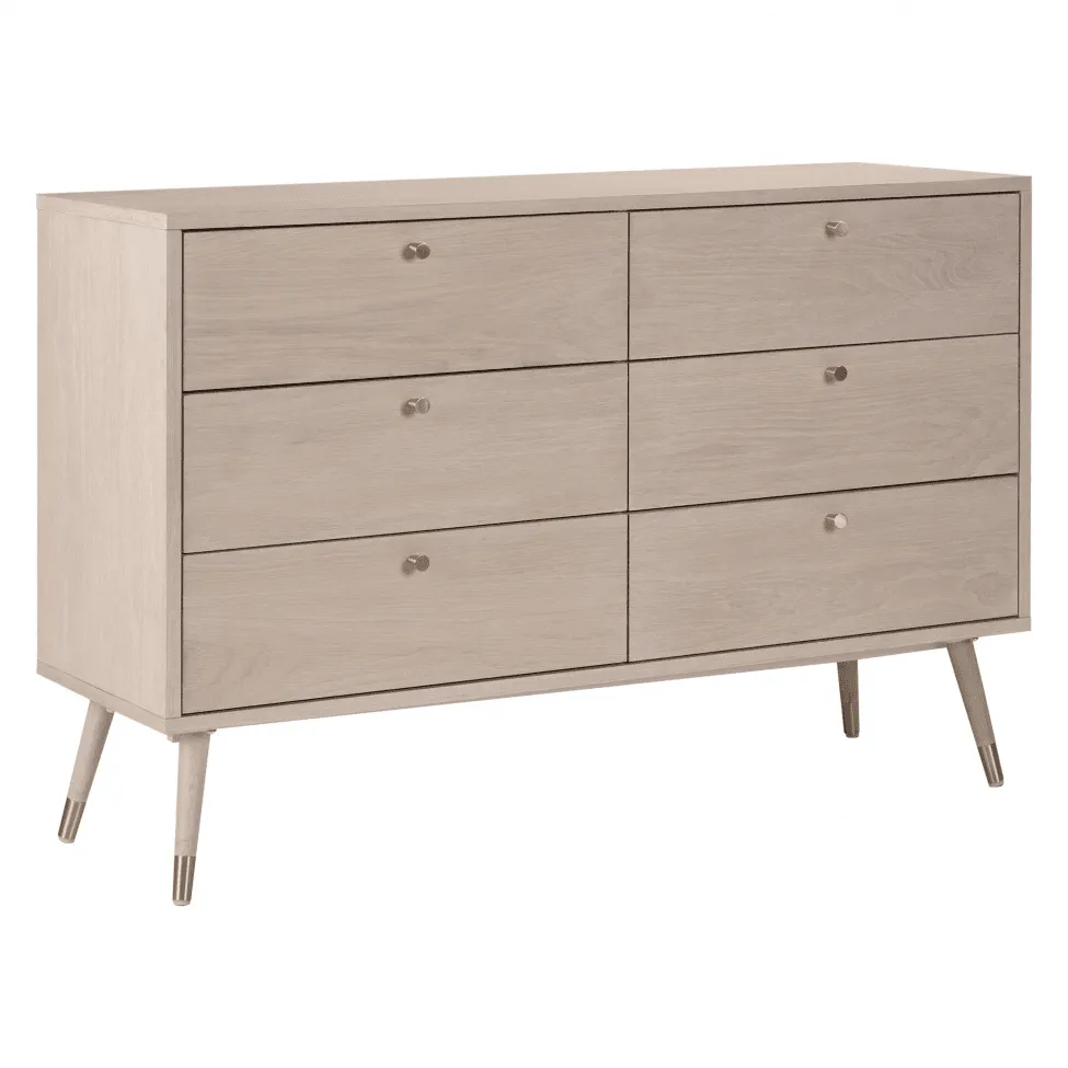 Pukeutuja - Prime - 6 lådor (valkotammi)