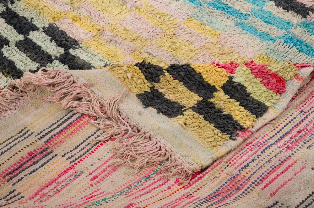 Marokkolainen Kilim matto Boucherouite 320 x 160 cm