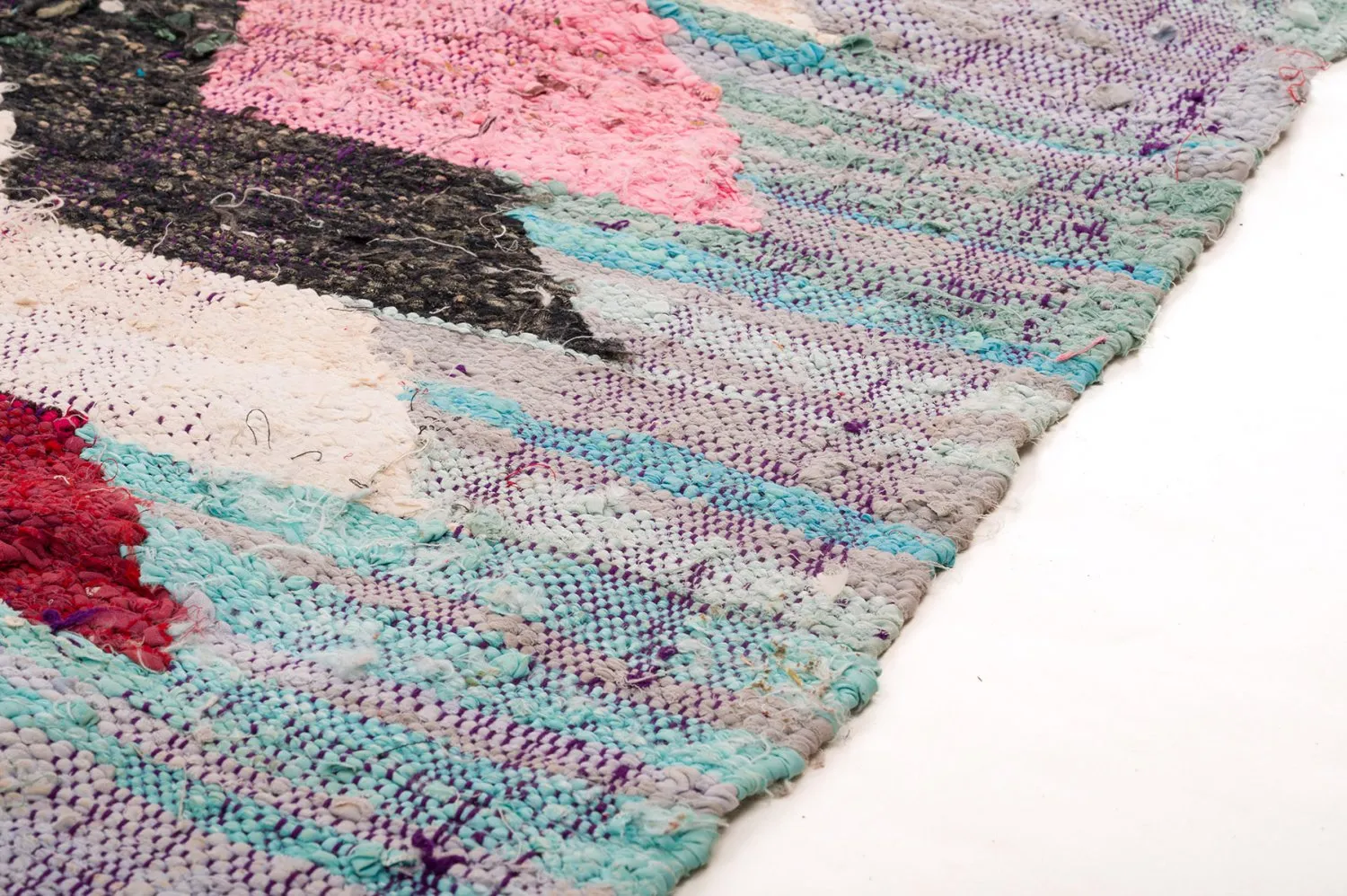 Marokkolainen Kilim matto Boucherouite 150 x 310 cm