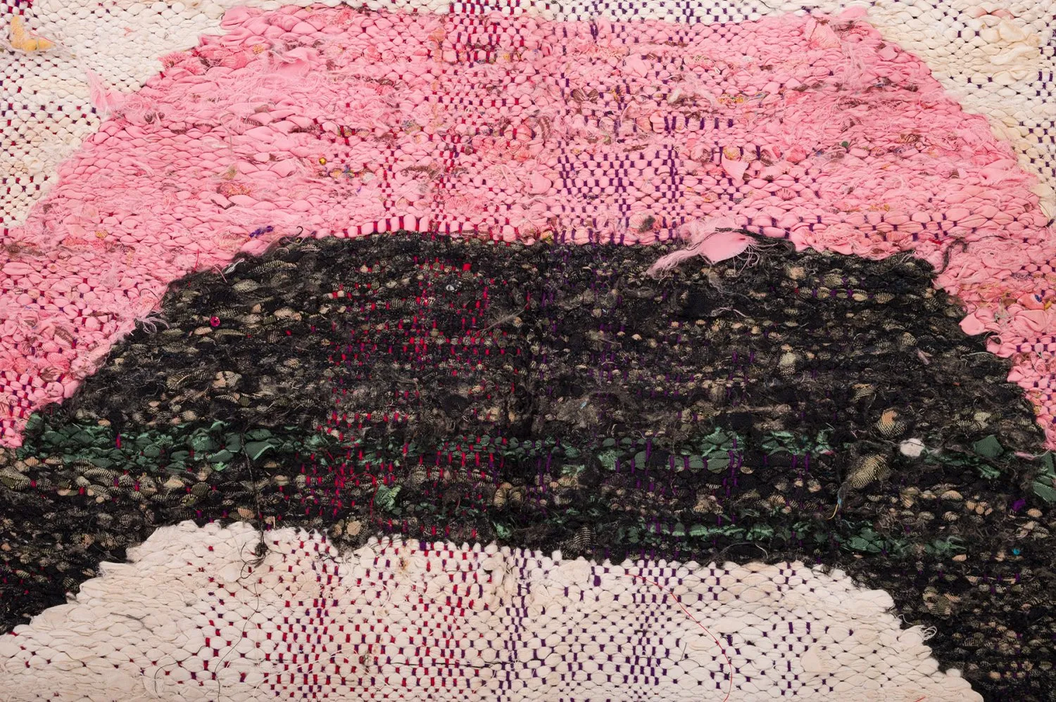 Marokkolainen Kilim matto Boucherouite 150 x 310 cm