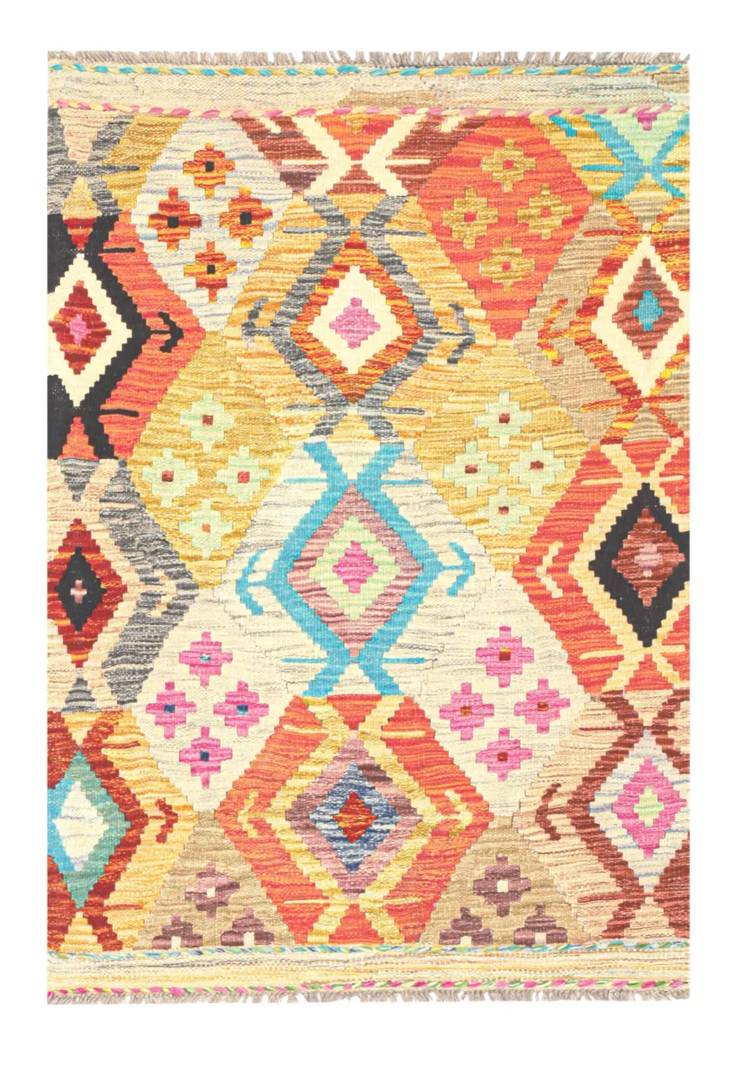 Itämainen Matto - Vegi Kelim Hand Woven - 86 x 125 cm
