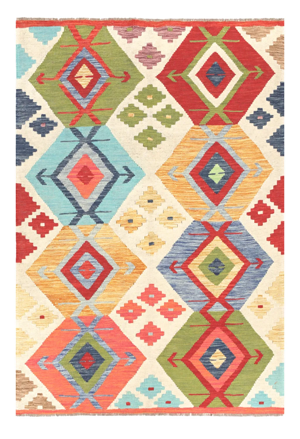Itämainen Matto - Vegi Kelim Hand Woven - 114 x 172 cm