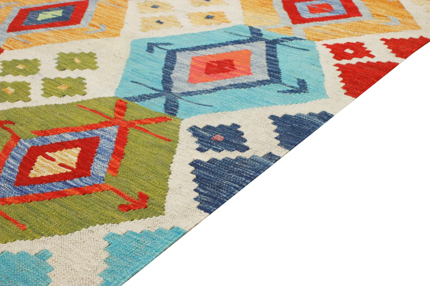 Itämainen Matto - Vegi Kelim Hand Woven - 114 x 172 cm