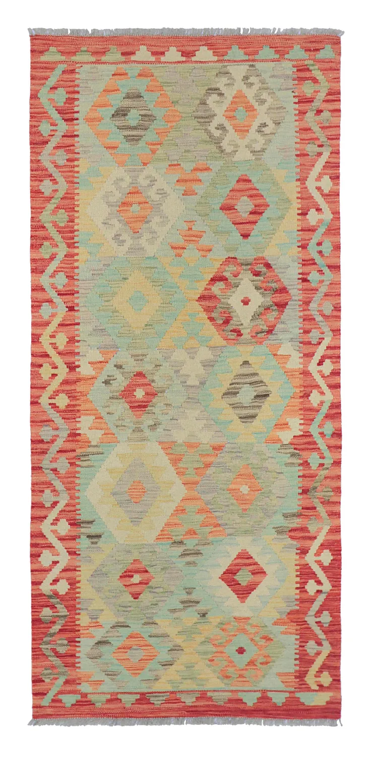 Itämainen Matto - Vegi Kelim Hand Woven - 88 x 199 cm