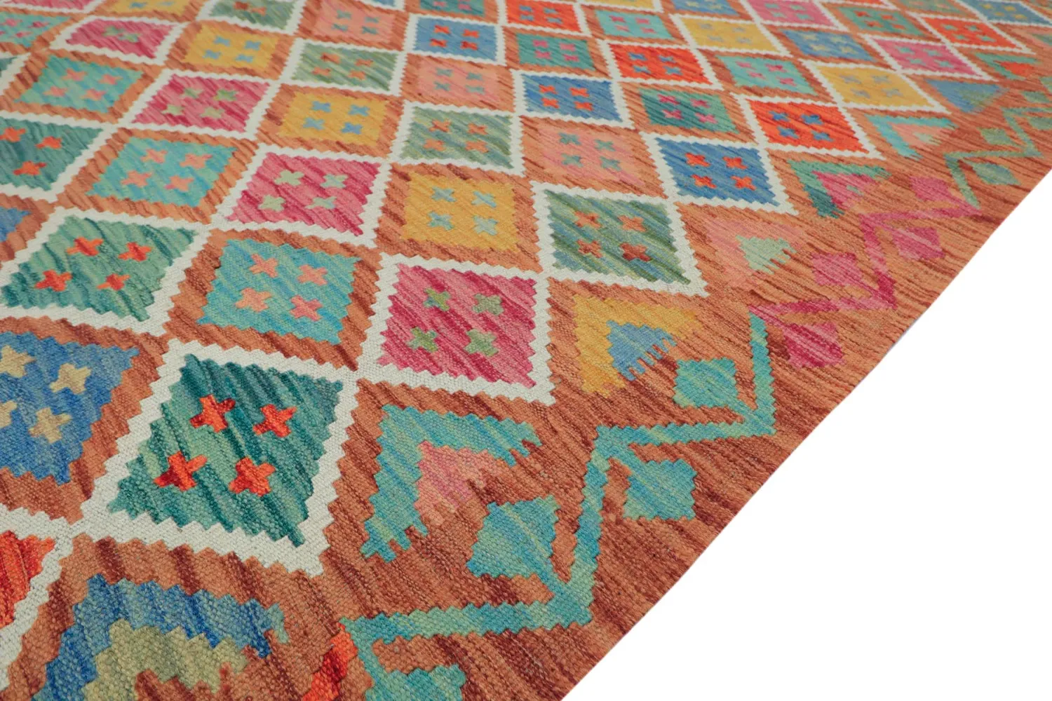 Itämainen Matto - Vegi Kelim Hand Woven - 202 x 294 cm