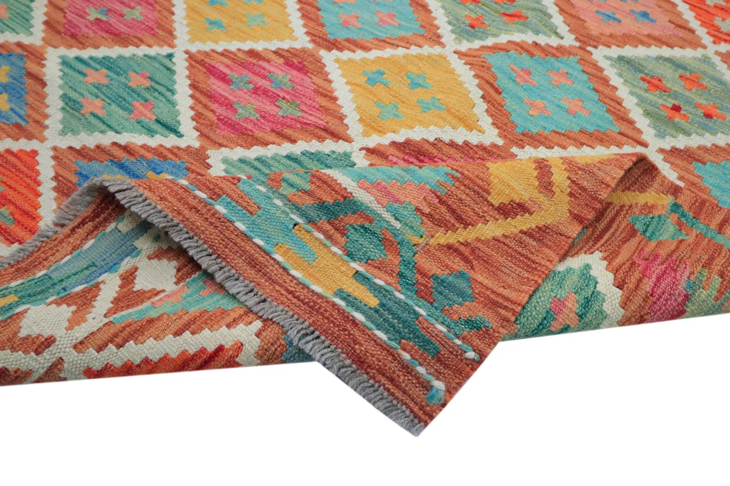 Itämainen Matto - Vegi Kelim Hand Woven - 202 x 294 cm