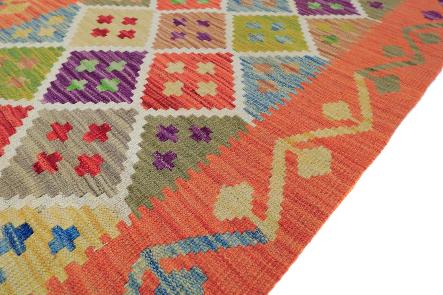 Itämainen Matto - Vegi Kelim Hand Woven - 79 x 298 cm
