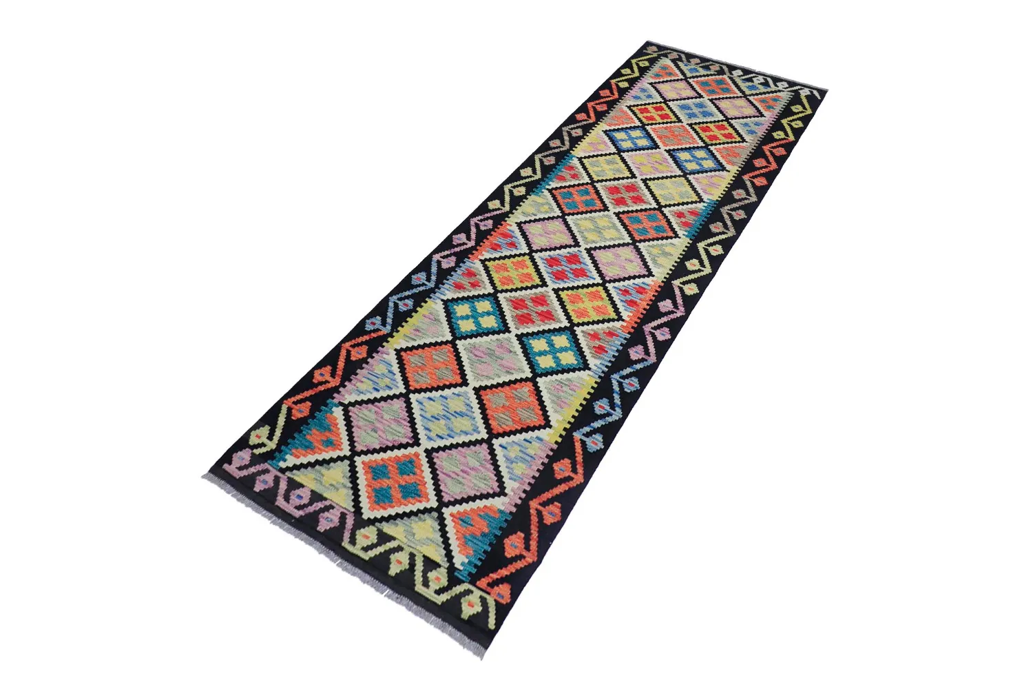 Itämainen Matto - Vegi Kelim Hand Woven - 80 x 268 cm