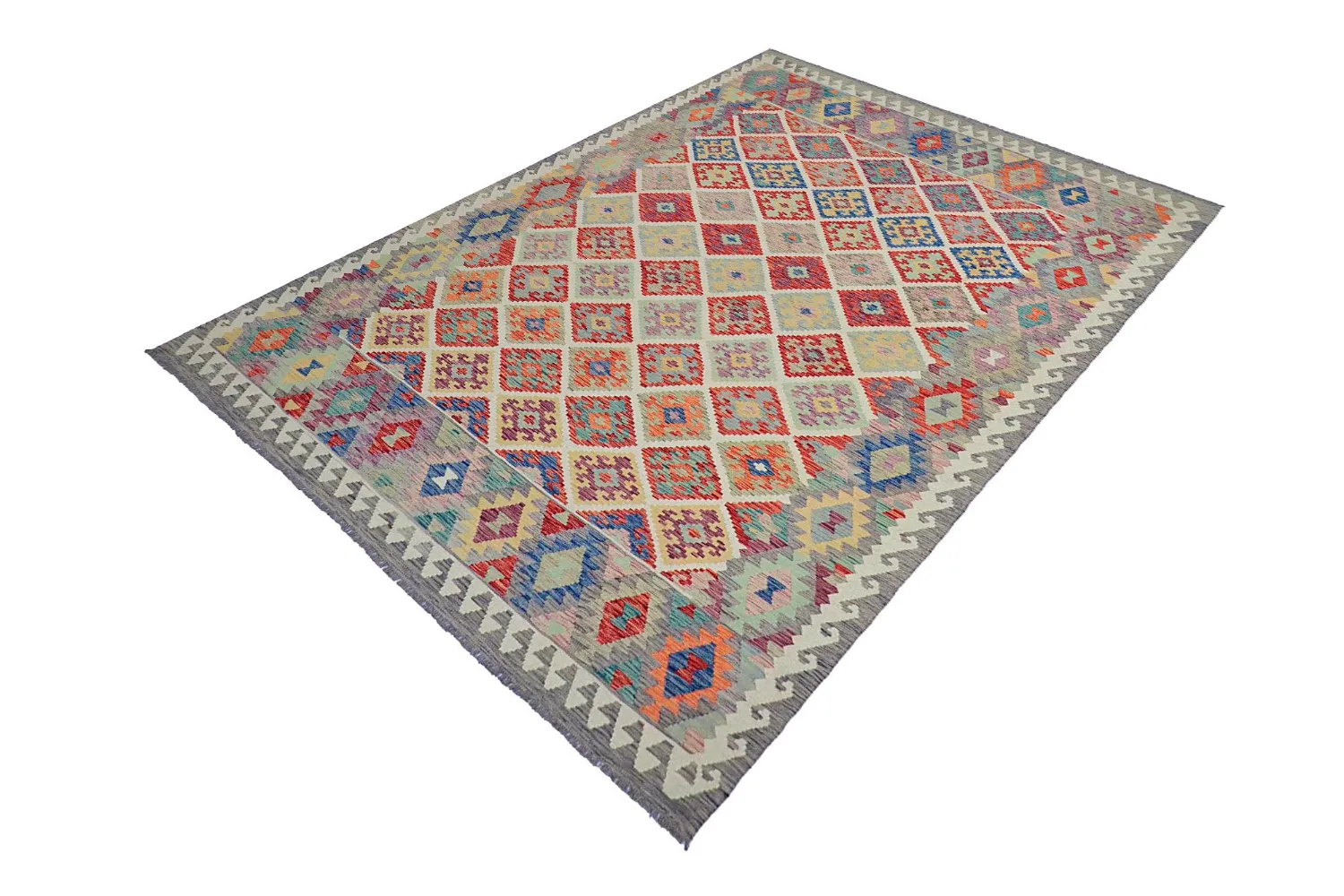 Itämainen Matto - Vegi Kelim Hand Woven - 207 x 291 cm