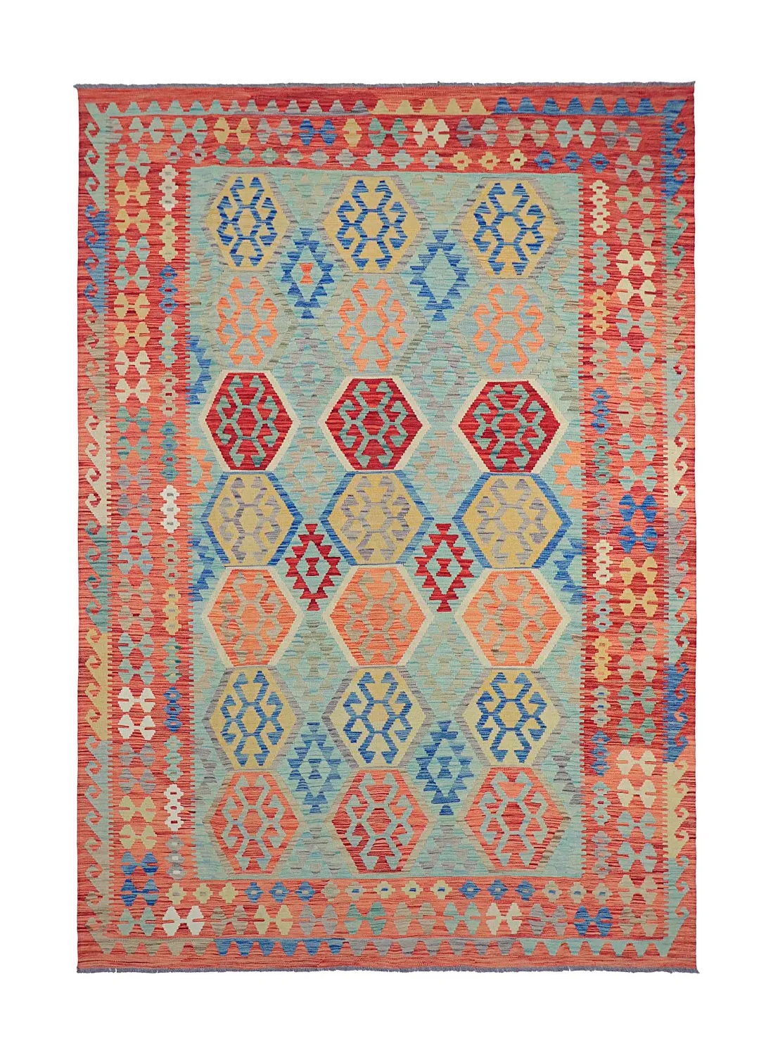Itämainen Matto - Vegi Kelim Hand Woven - 196 x 292 cm