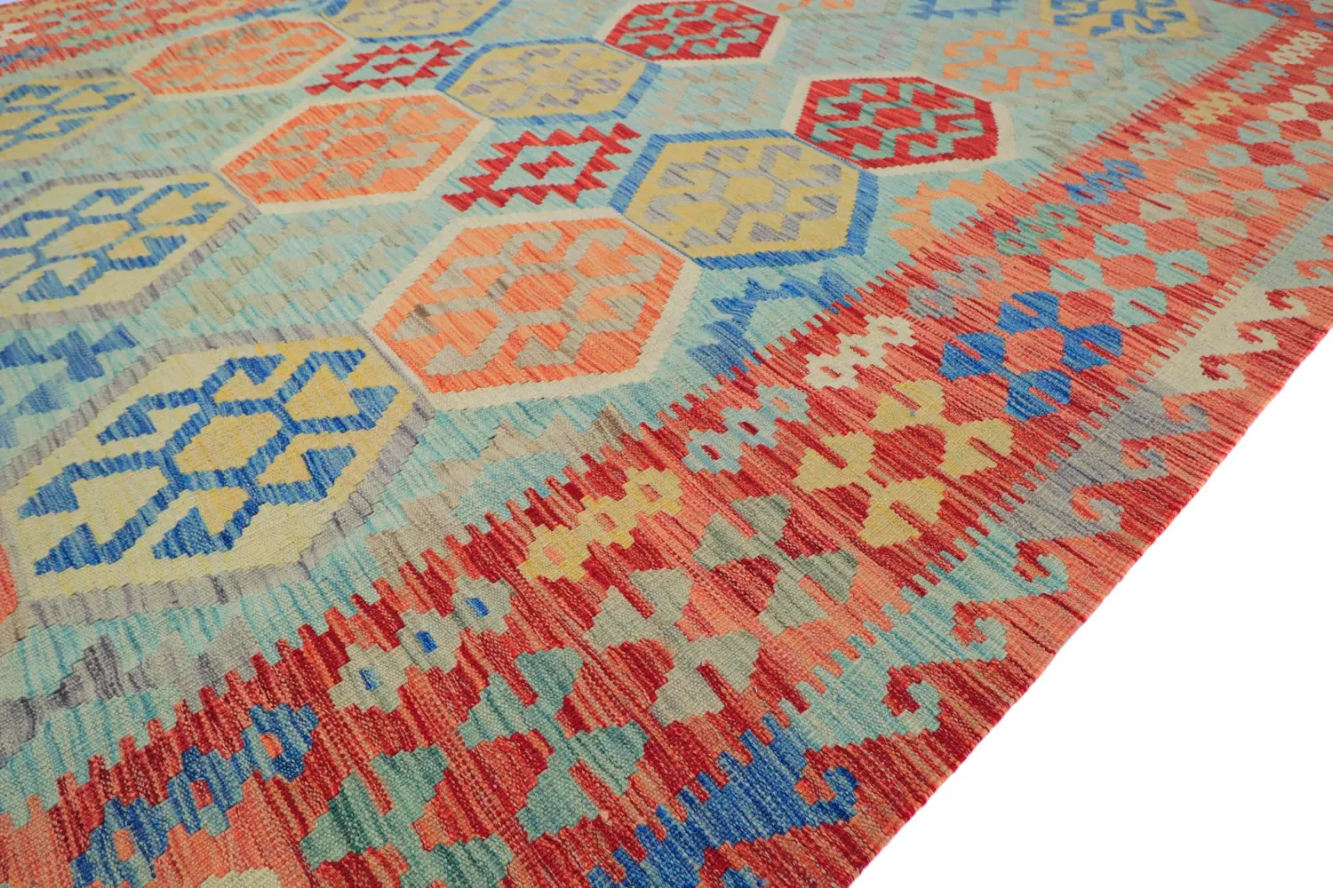 Itämainen Matto - Vegi Kelim Hand Woven - 196 x 292 cm