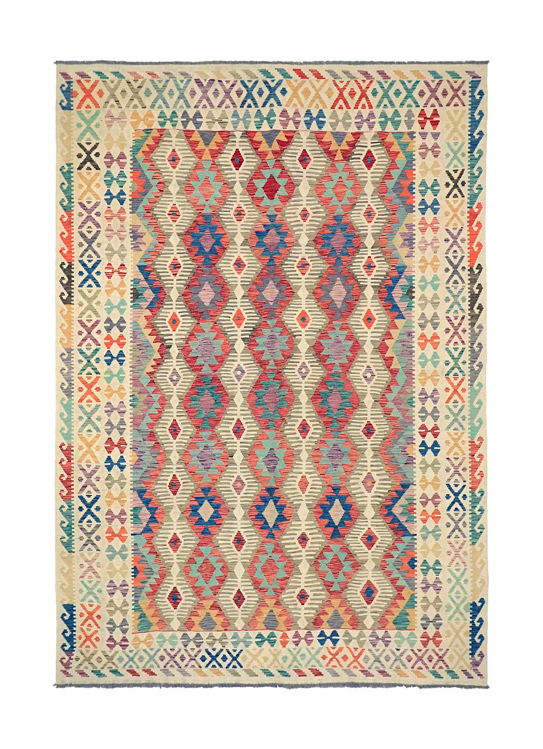 Itämainen Matto - Vegi Kelim Hand Woven - 202 x 293 cm