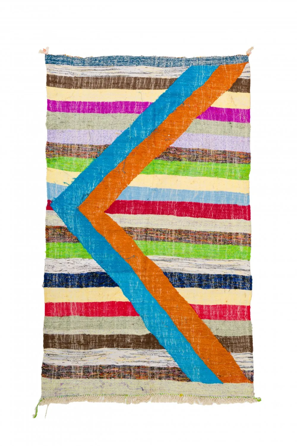 Marokkolainen Kilim matto Boucherouite 125 x 215 cm
