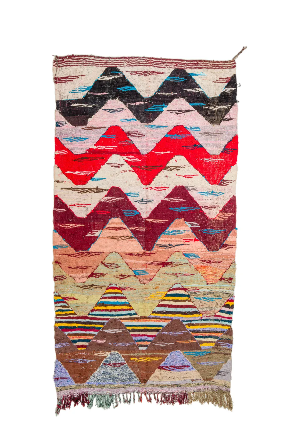 Marokkolainen Kilim matto Boucherouite 160 x 295 cm
