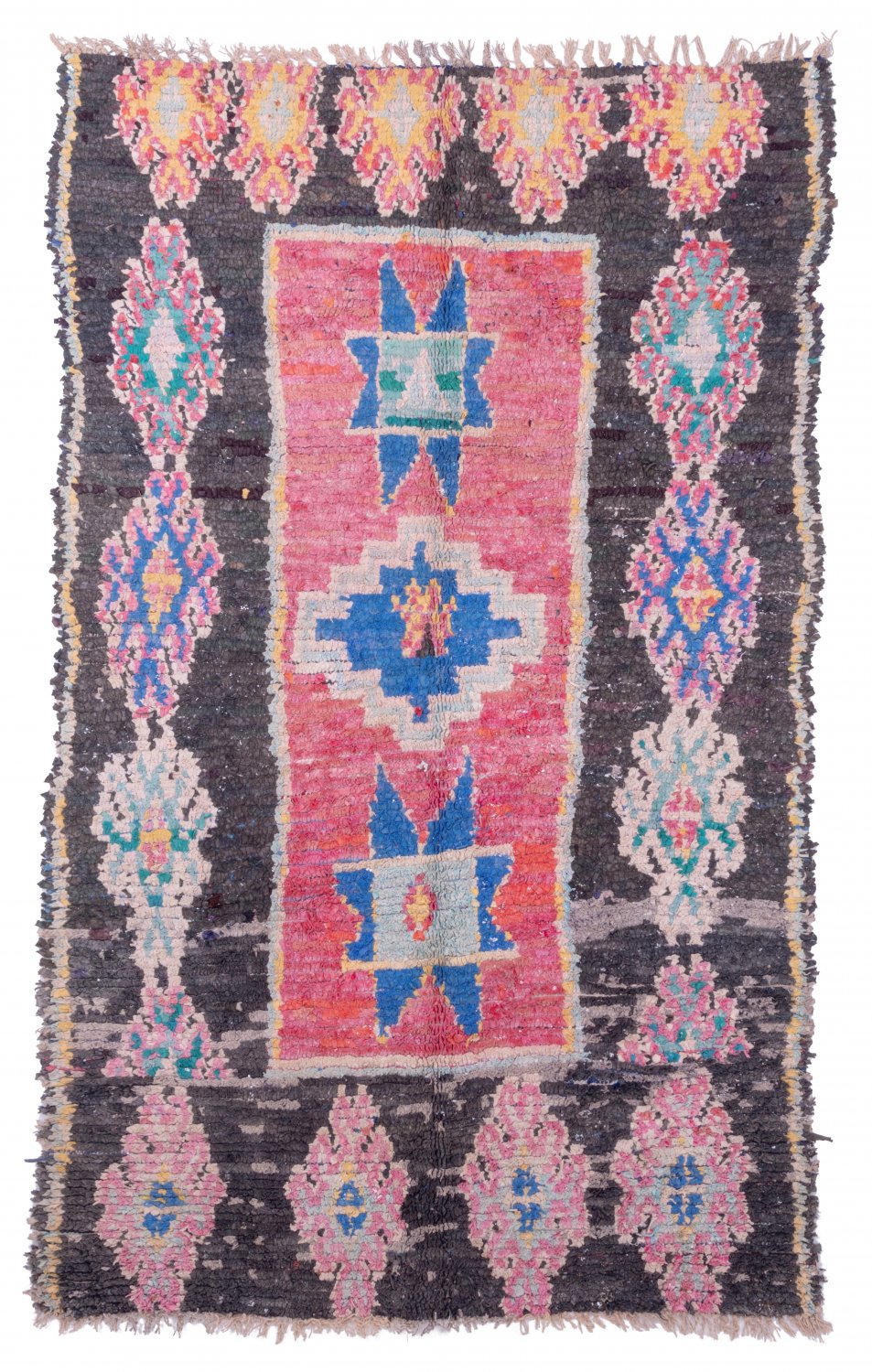 Marokkolainen Kilim matto Boucherouite 225 x 130 cm