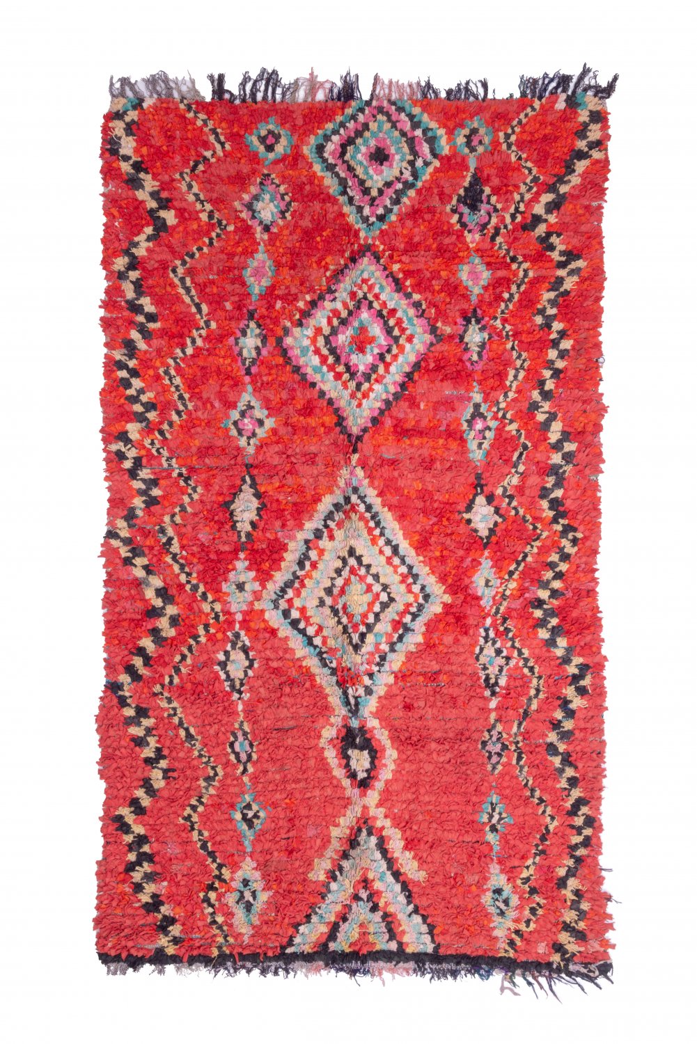 Marokkolainen Kilim matto Boucherouite 265 x 150 cm