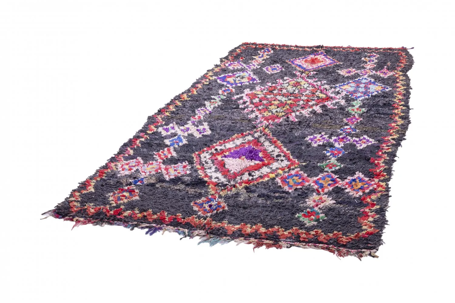 Marokkolainen Kilim matto Boucherouite 265 x 165 cm